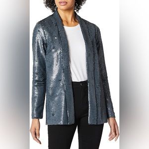 Blue Sequin Blazer Jacket